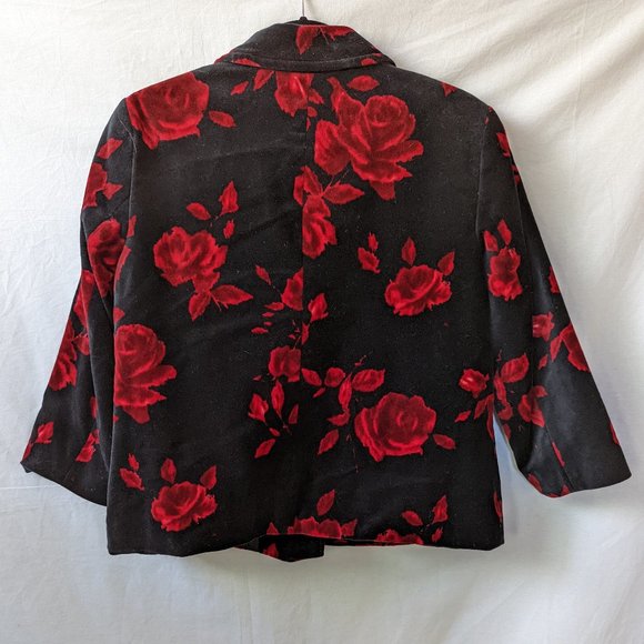 Talbots Roses Sweater Jacket Size 8 - Picture 13 of 14